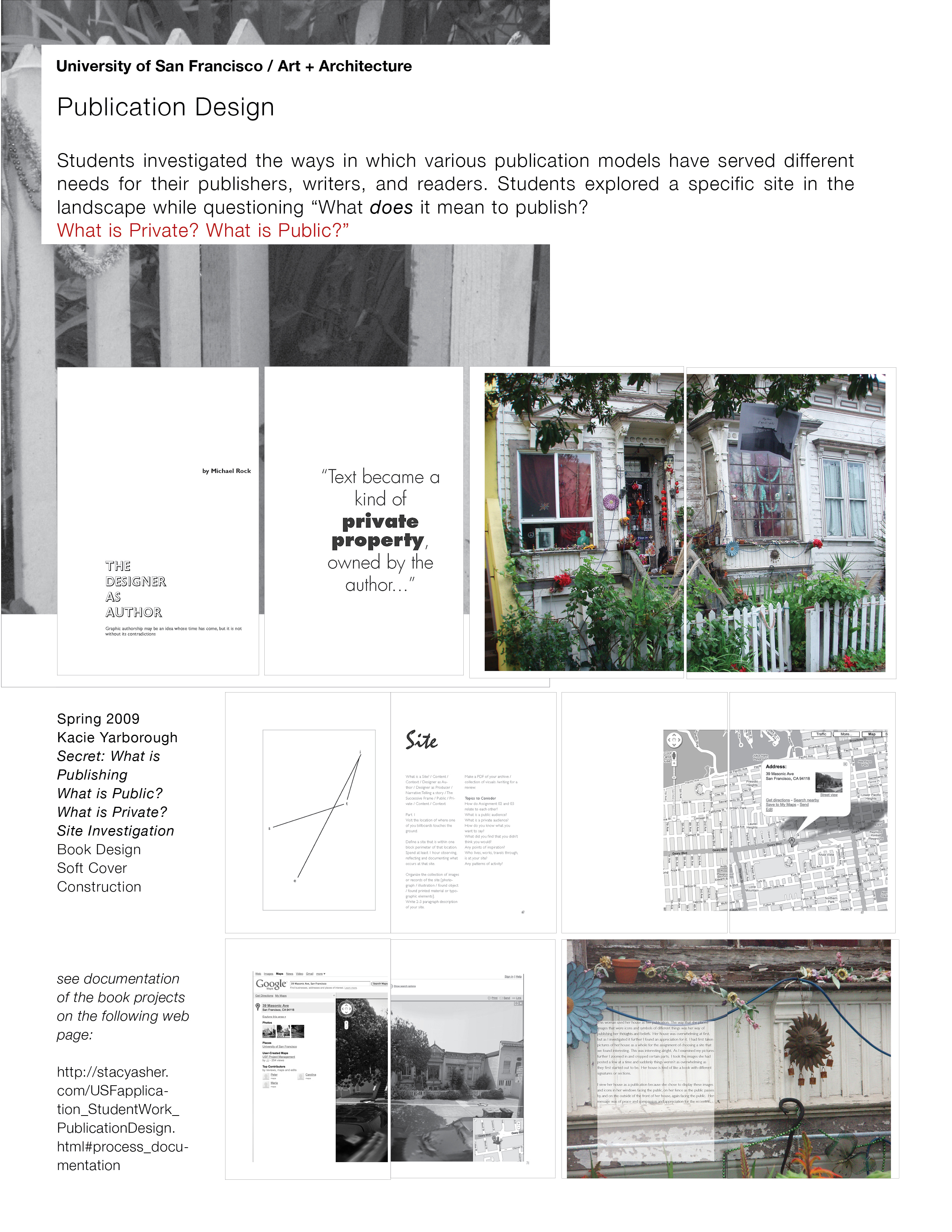 Publication Design / Site Investigation / Public + Private