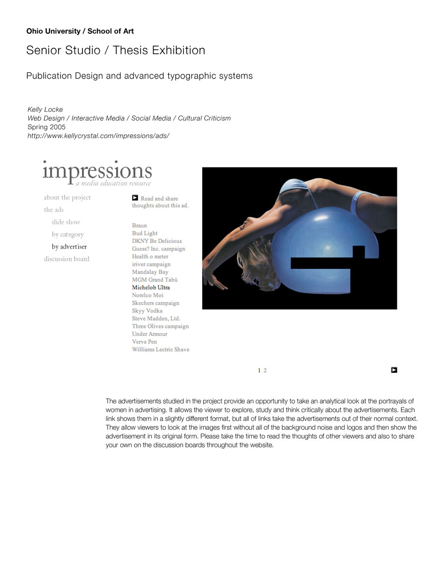 Impressions: Media Literacy Campaign