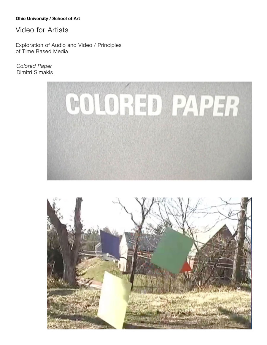 Video for Artists